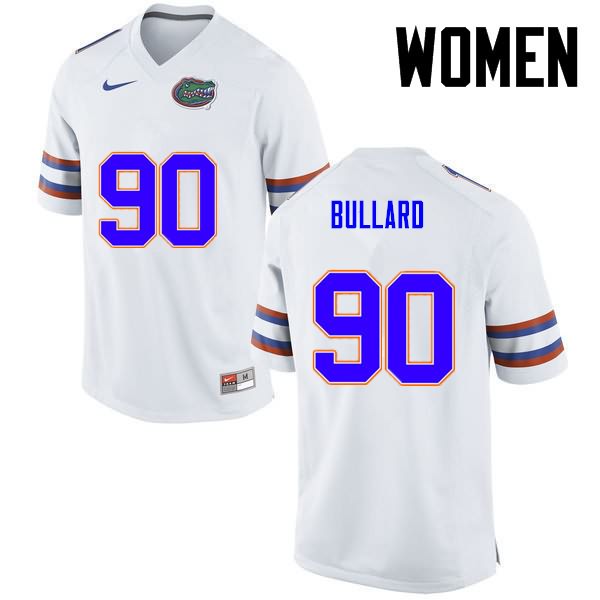 NCAA Florida Gators Jonathan Bullard Women's #90 Nike White Stitched Authentic College Football Jersey SHJ5664IO